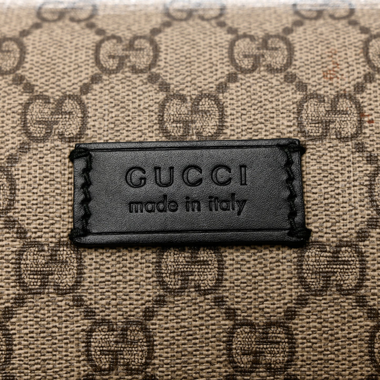 GG Supreme Monogram Four Wheel Suitcase Black