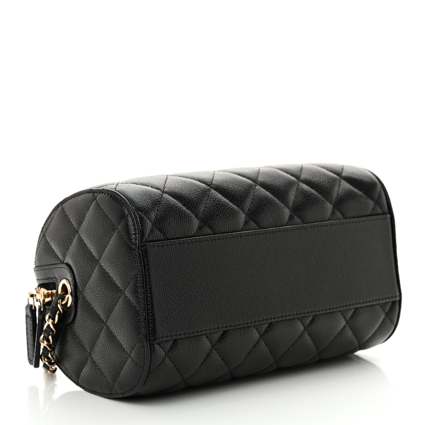 Caviar Quilted Classic Clutch With Chain Black