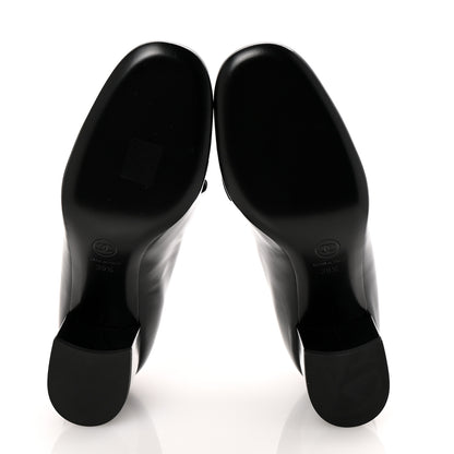 Chanel Patent Calfskin Grosgrain CC Mary Jane Pumps 39.5 Black 6 of 10