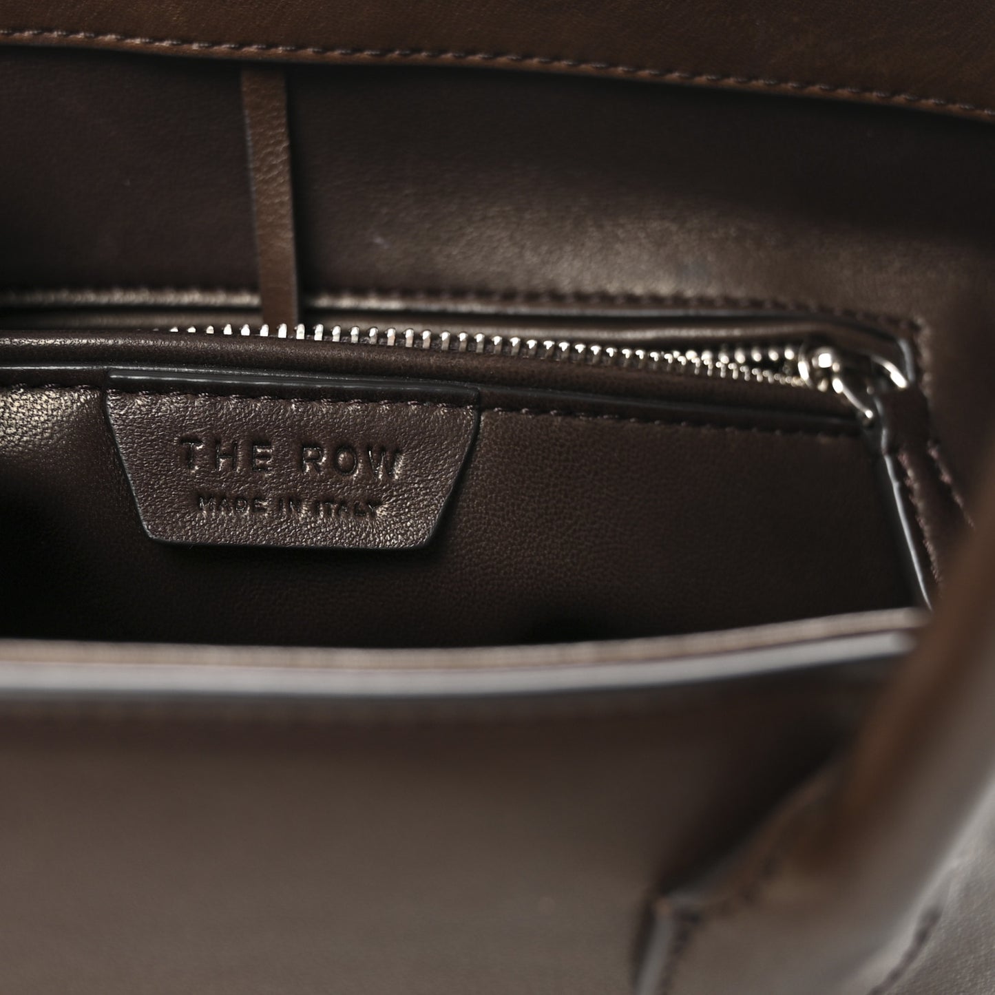 Calfskin Small Day Luxe Tote Deep Brown