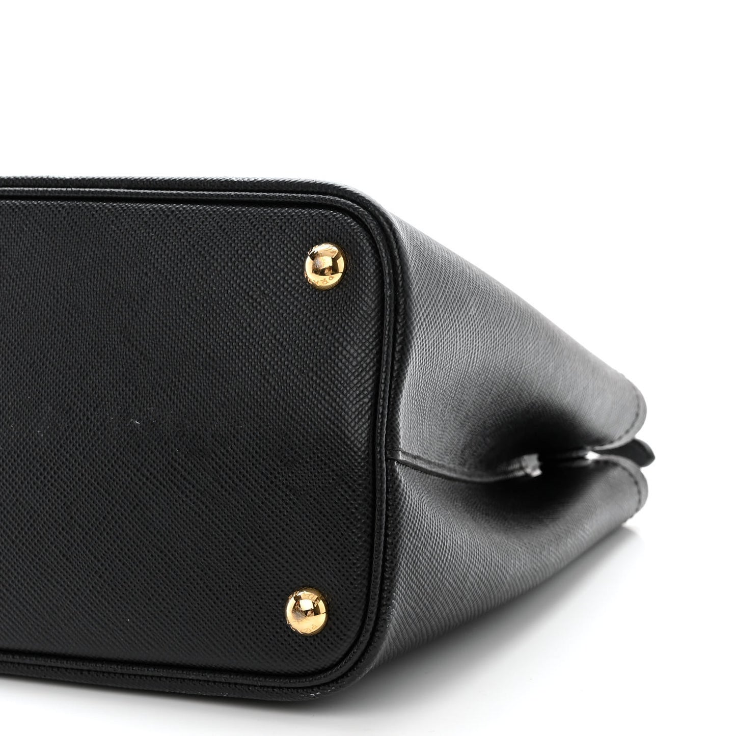 Saffiano Cuir Small Double Bag Black Fuoco