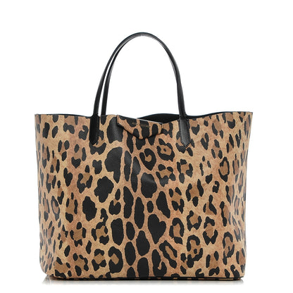 Givenchy Textured Coated Canvas Leopard Print Large Antigona Tote 1 of 7