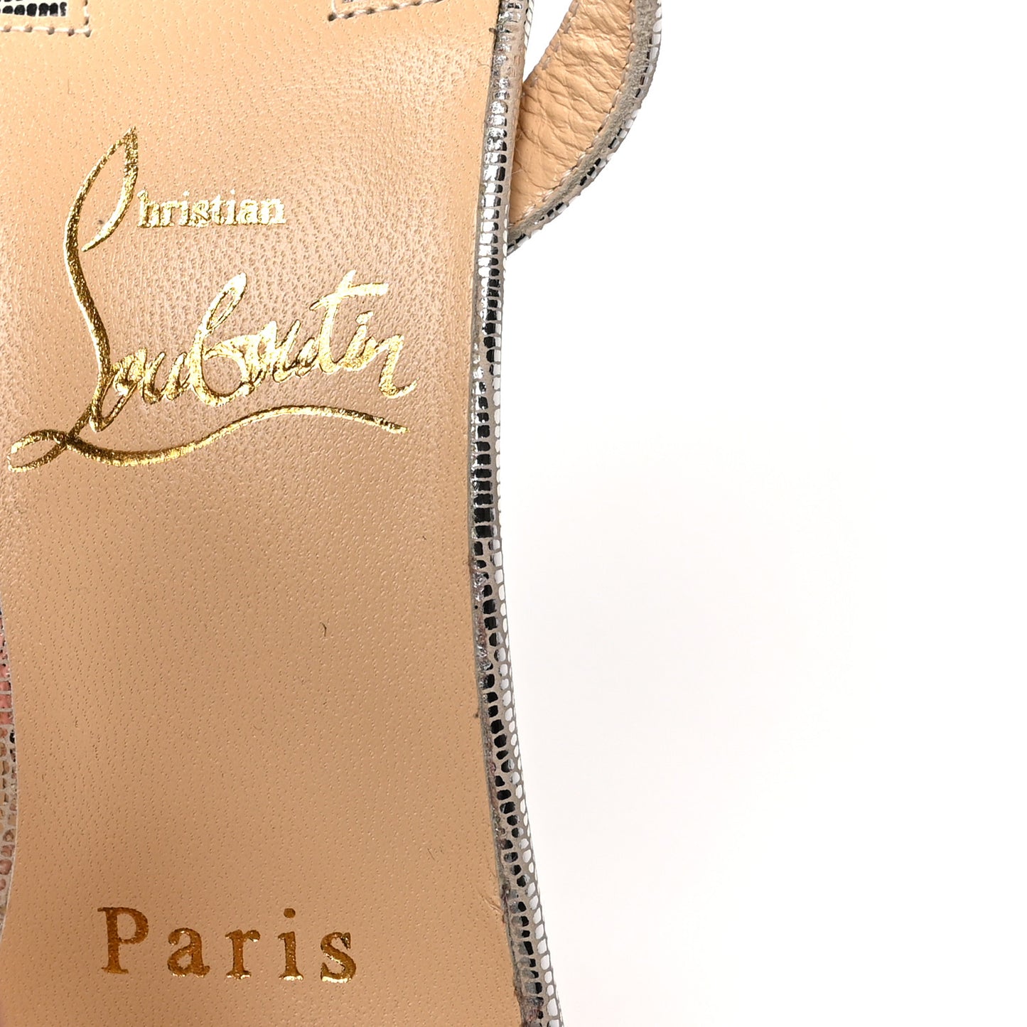 Metallic Rete Double L 100 T-Strap Sandals 36 Nude