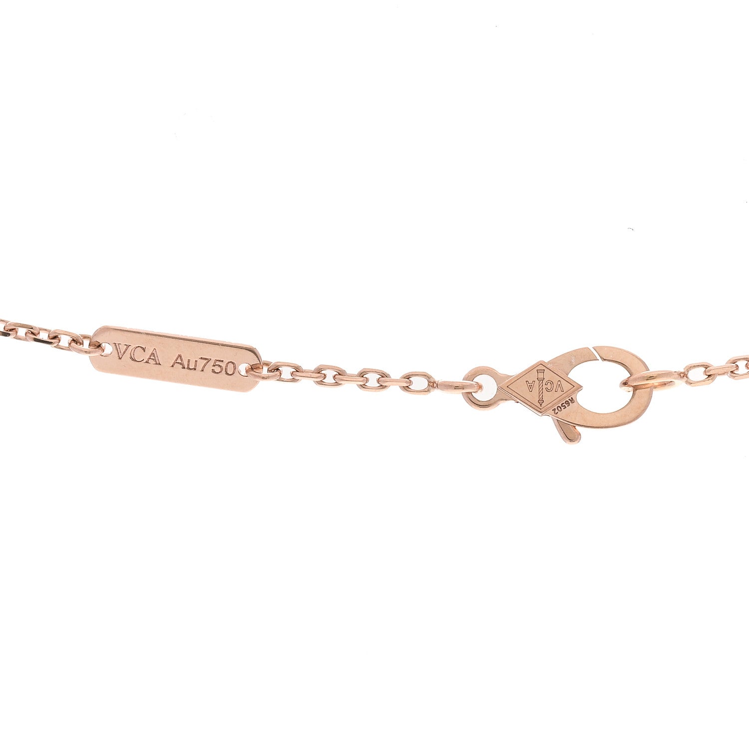 Van Cleef & Arpels 18K Rose Gold Vintage Alhambra Pendant Necklace 5 of 6