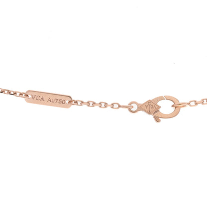 Van Cleef & Arpels 18K Rose Gold Vintage Alhambra Pendant Necklace 5 of 6