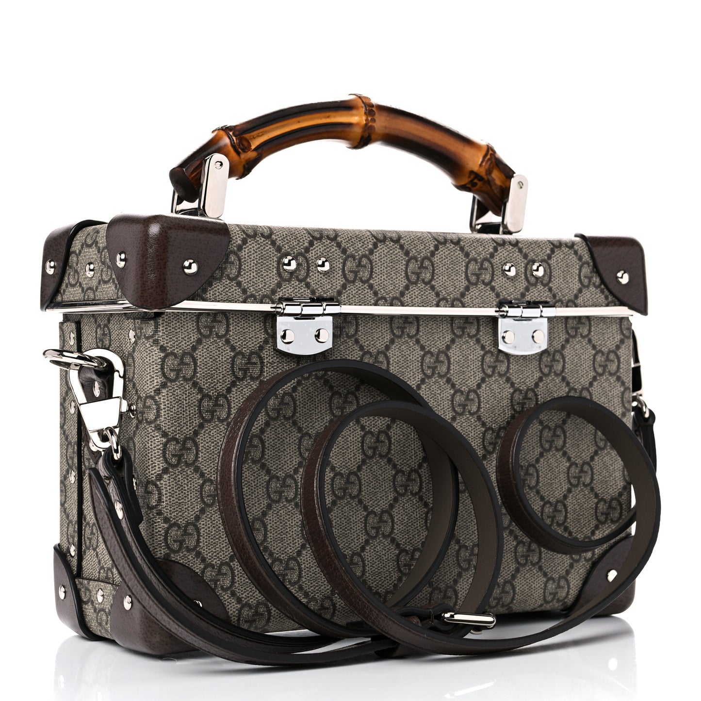 GG Supreme Monogram Globe-Trotter Beauty Case Brown