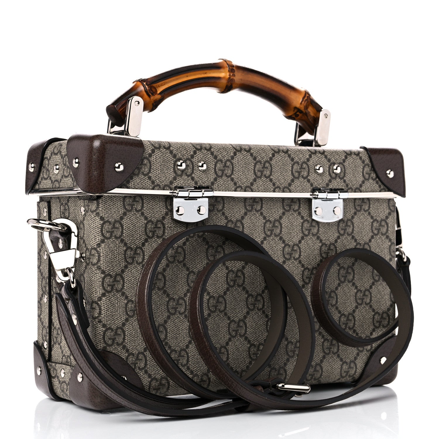 Gucci GG Supreme Monogram Globe-Trotter Beauty Case Brown 3 of 11