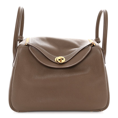 Hermes Taurillon Clemence Lindy 30 Etoupe 1 of 10