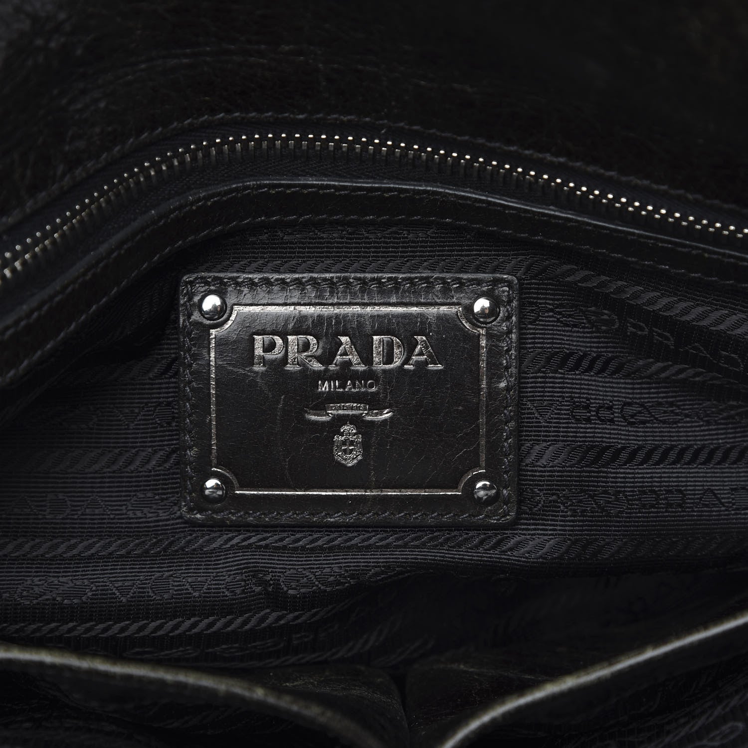 Prada Tessuto Nylon Vitello Shine Dome Satchel Mimetico 6 of 11