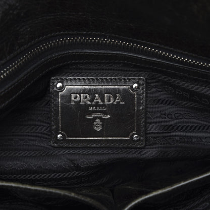 Prada Tessuto Nylon Vitello Shine Dome Satchel Mimetico 6 of 11