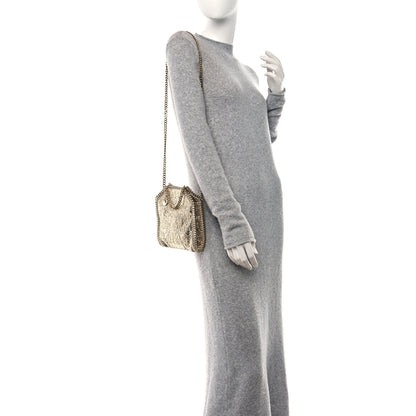 Stella McCartney Metallic Crackle Tiny Falabella Tote Gold 2 of 9