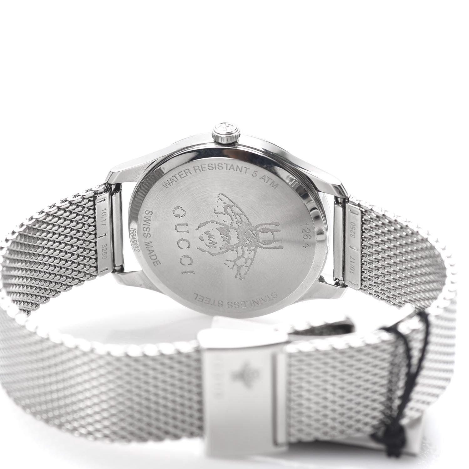 Gucci Stainless Steel Mother of Pearl 36mm G-Timeless Charm Quartz Watch 5 of 7
