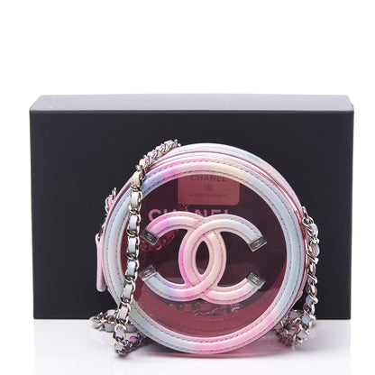 Chanel PVC Lambskin Filigree Round Clutch With Chain Pink 10 of 10