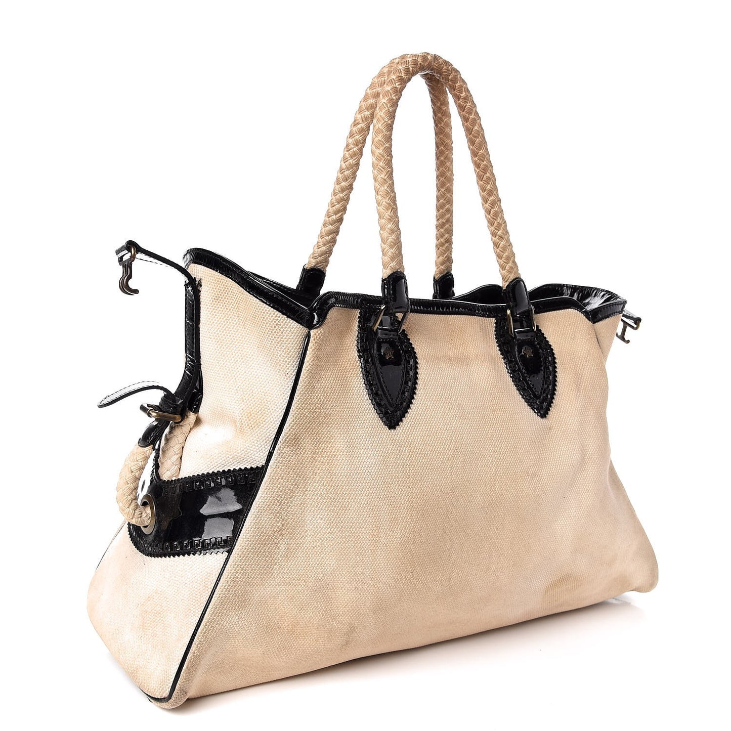 Canvas Patent Grommet De Jour Tote Natural
