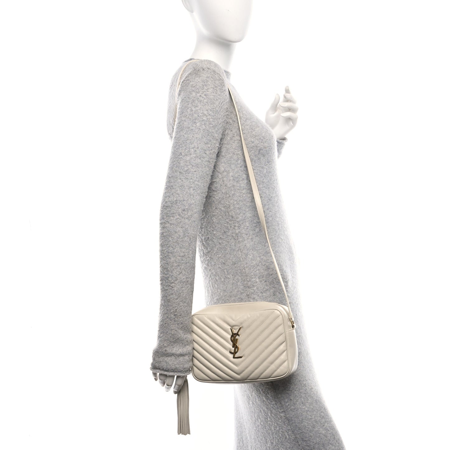 Calfskin Matelasse Monogram Lou Camera Bag Blanc Vintage