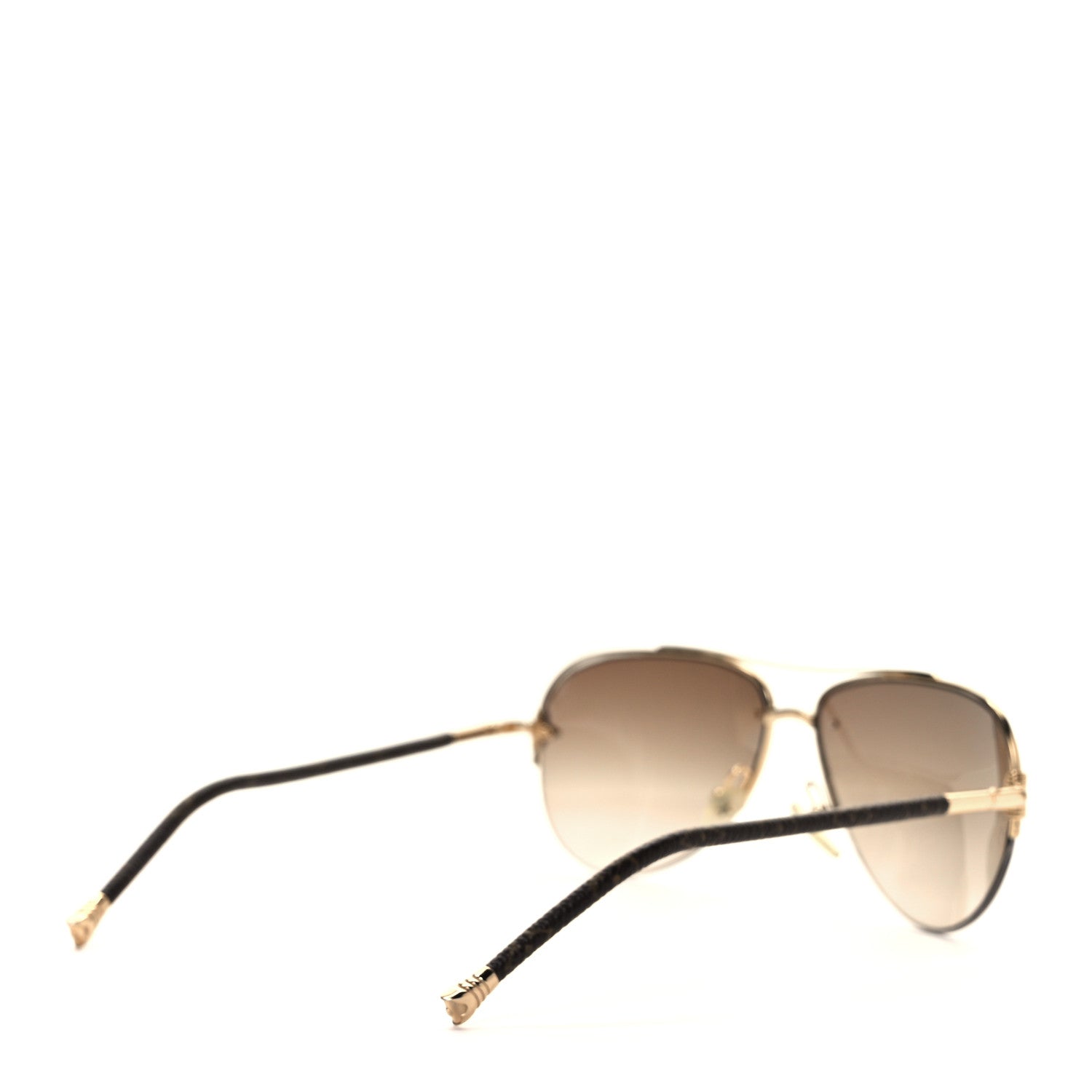 Louis Vuitton Monogram Petite Viola Pilote Aviator Sunglasses Z0571U Brown 4 of 7