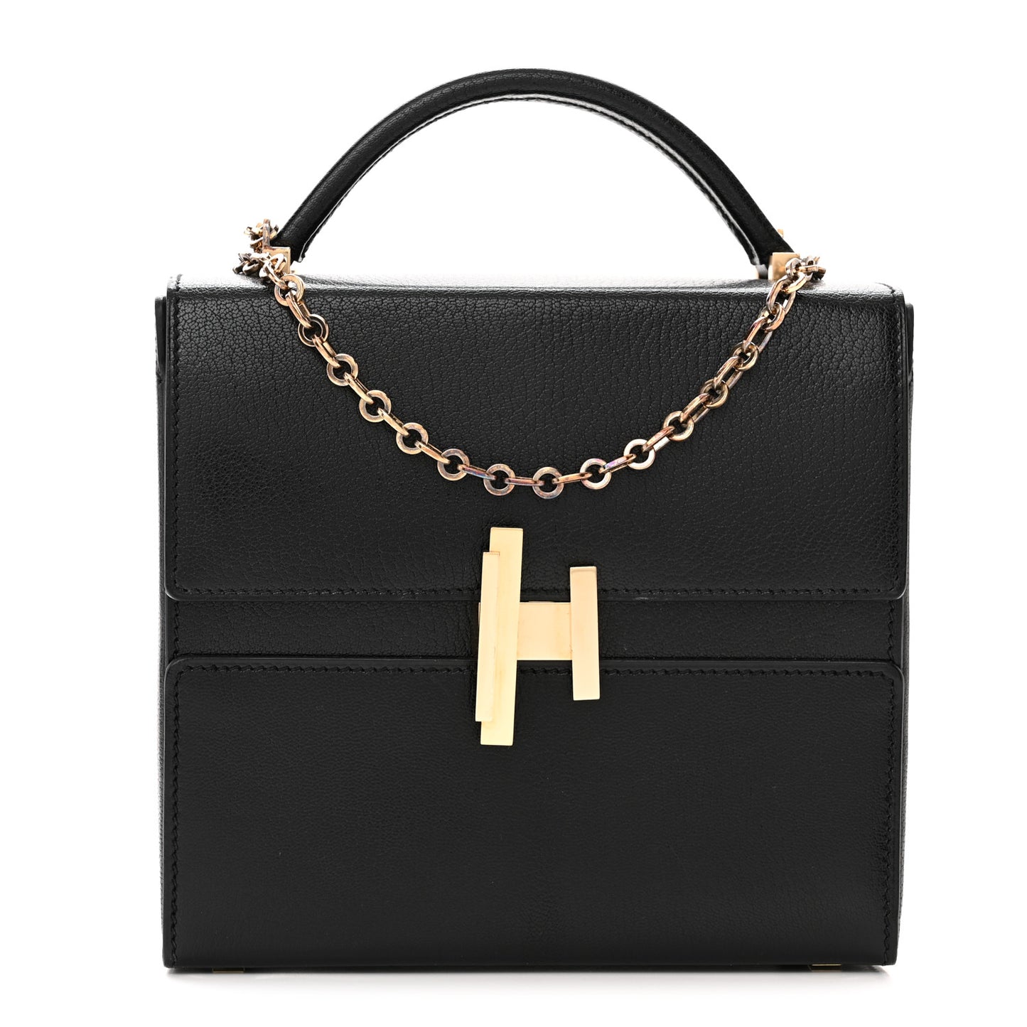 Chevre Chamkila Cinhetic Boxy Top Handle Bag Black