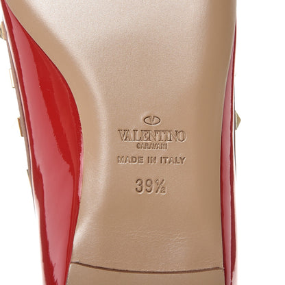 Valentino Garavani Patent Nappa Rockstud Ballerina Flats 39.5 Rosso Valentino Poudre 7 of 9