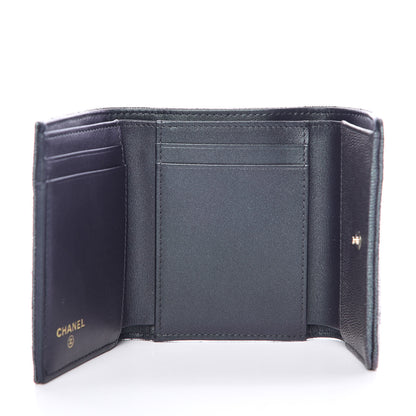 Chanel Iridescent Caviar Quilted Small Wallet Black 5 of 9