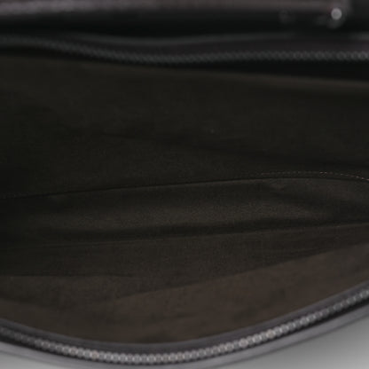 Fendi Cuoio Romano Vitello Cover Glazed Fabric Bi-Color FF 1974 Medium Peekaboo I SEE U Satchel Dark Brown 7 of 16