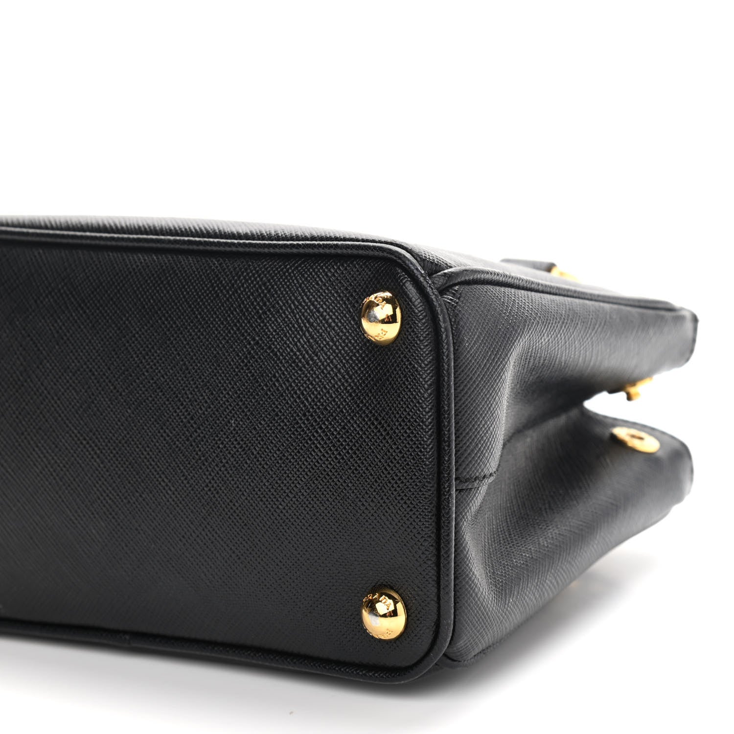 Prada Saffiano Lux Micro Galleria Double Zip Tote Black 9 of 10