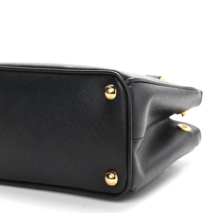 Prada Saffiano Lux Micro Galleria Double Zip Tote Black 9 of 10