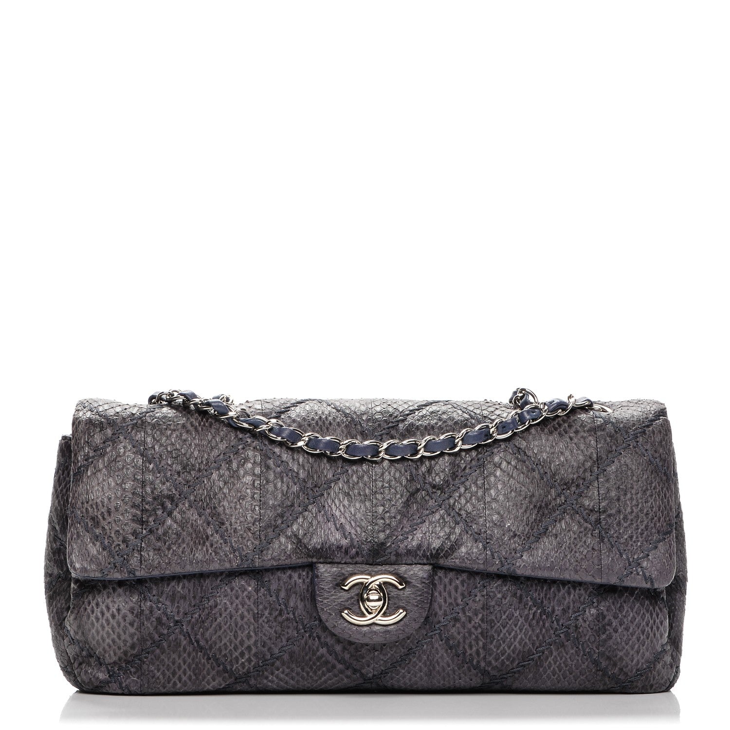Chanel Snakeskin Ultimate Stitch Flap Blue 1 of 8