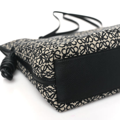 Loewe Jacquard Anagram Calfskin Flamenco Knot Clutch Navy Black 7 of 8