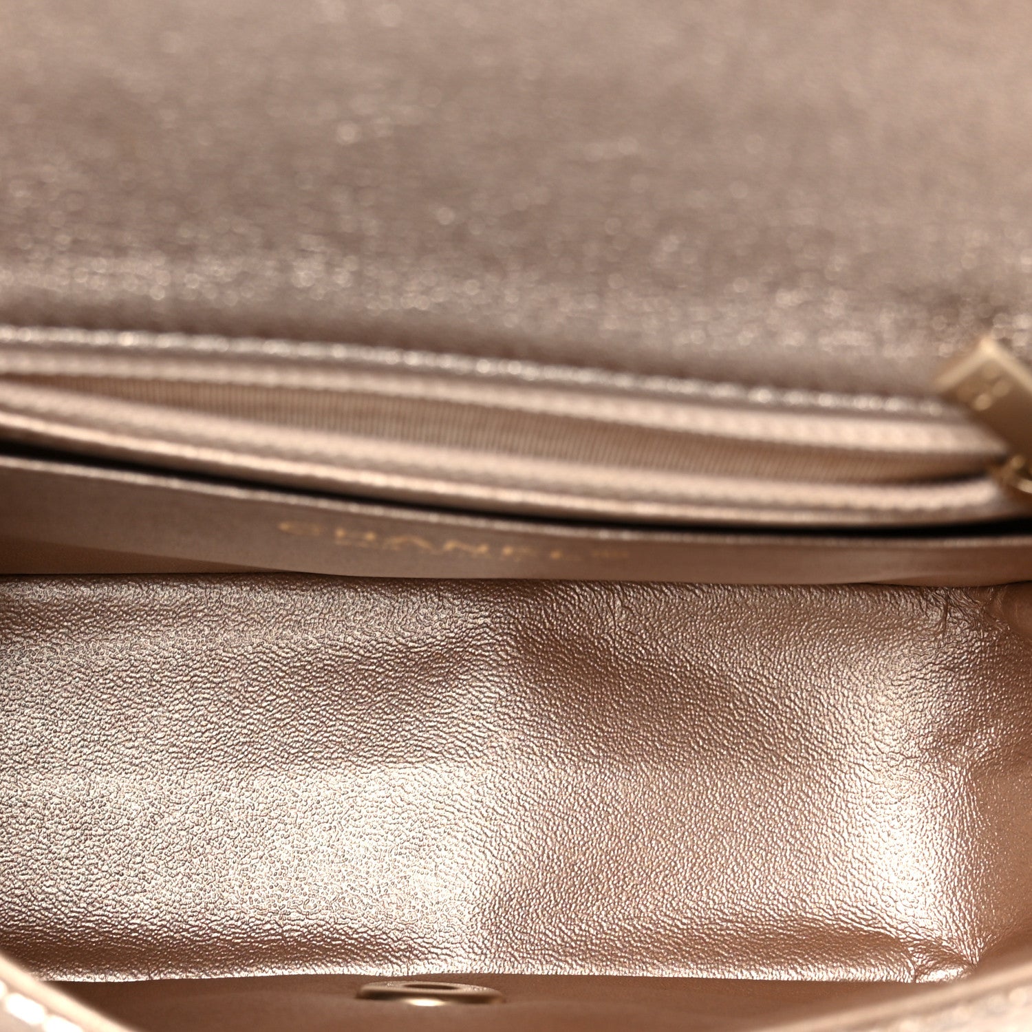 Chanel Metallic Lambskin Perforated Mini Square Flap Light Pink 5 of 11