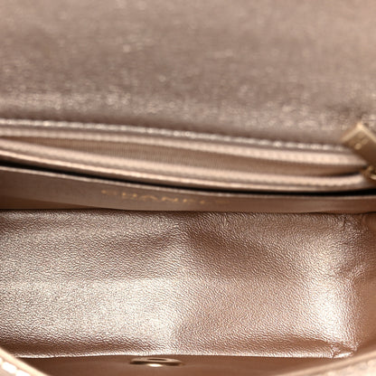 Chanel Metallic Lambskin Perforated Mini Square Flap Light Pink 5 of 11