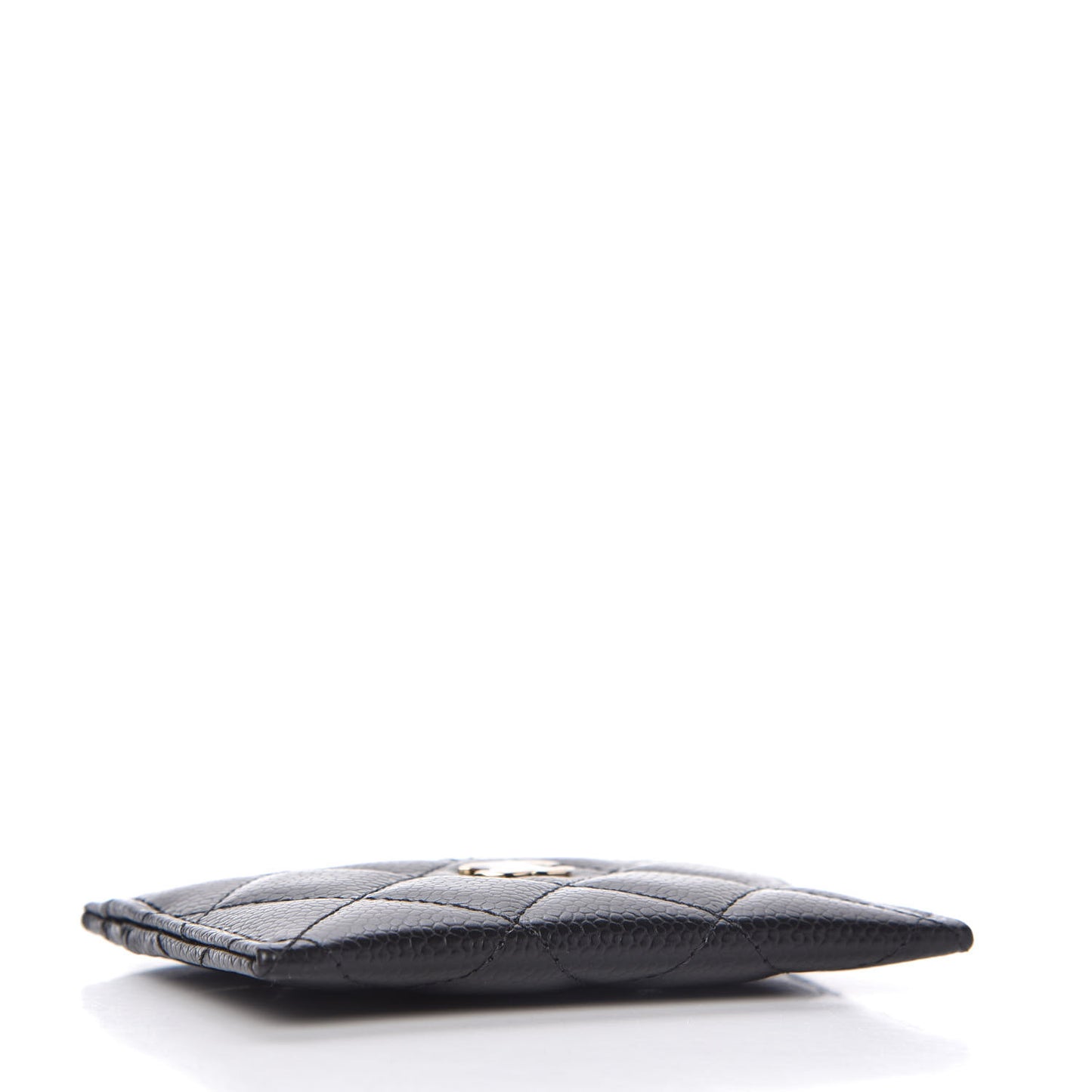 Caviar Quilted Card Holder Black