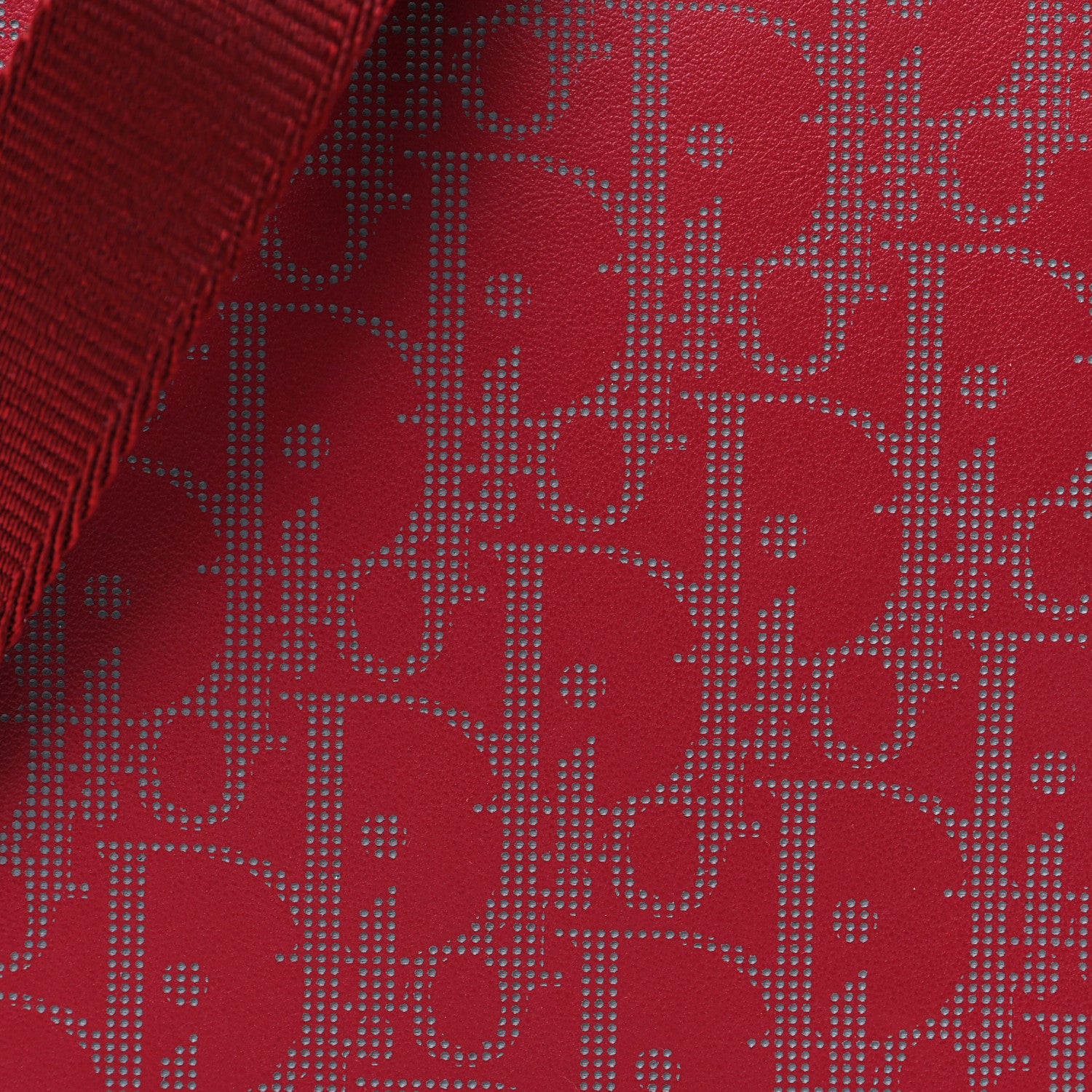 Christian Dior Calfskin Oblique Galaxy Perforated World Tour Messenger Pouch Red White 8 of 10