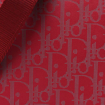 Christian Dior Calfskin Oblique Galaxy Perforated World Tour Messenger Pouch Red White 8 of 10