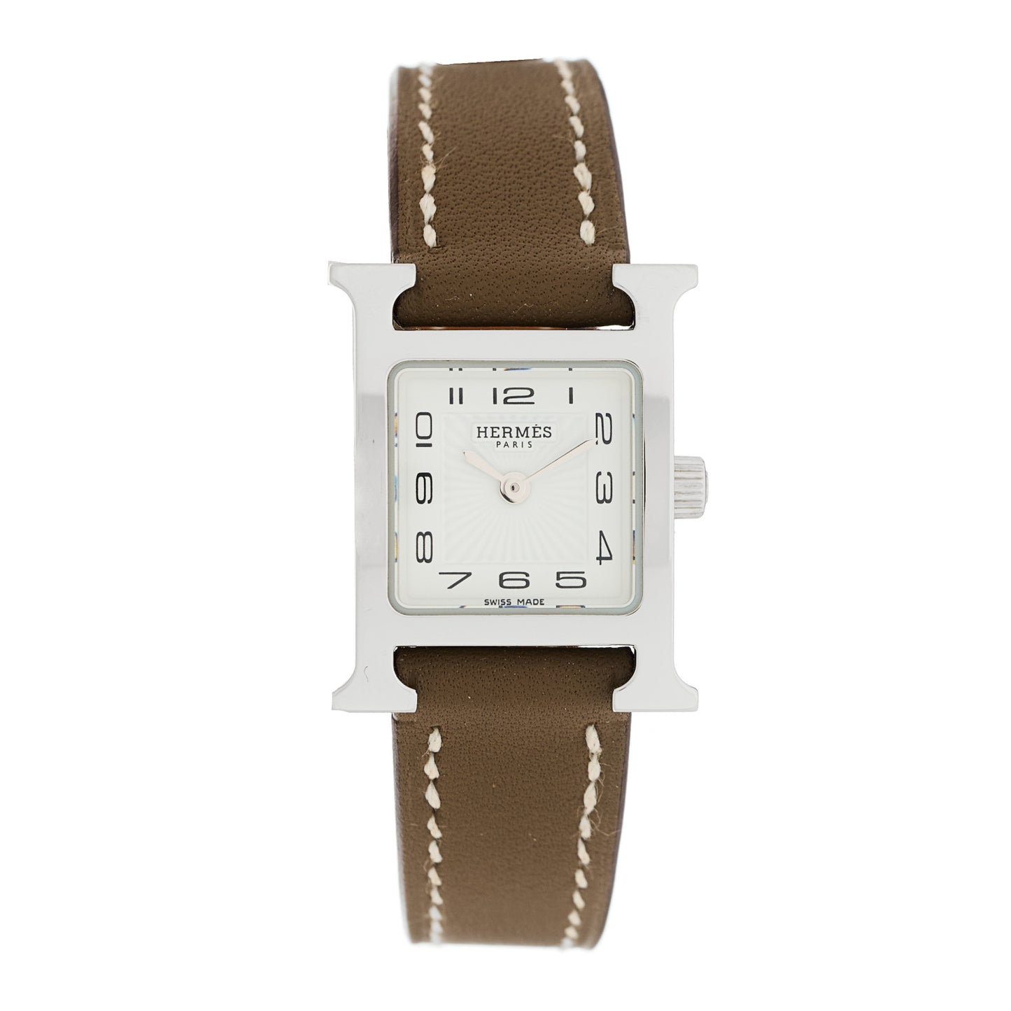 Stainless Steel Swift 17.2mm Heure H Hour Watch Etoupe