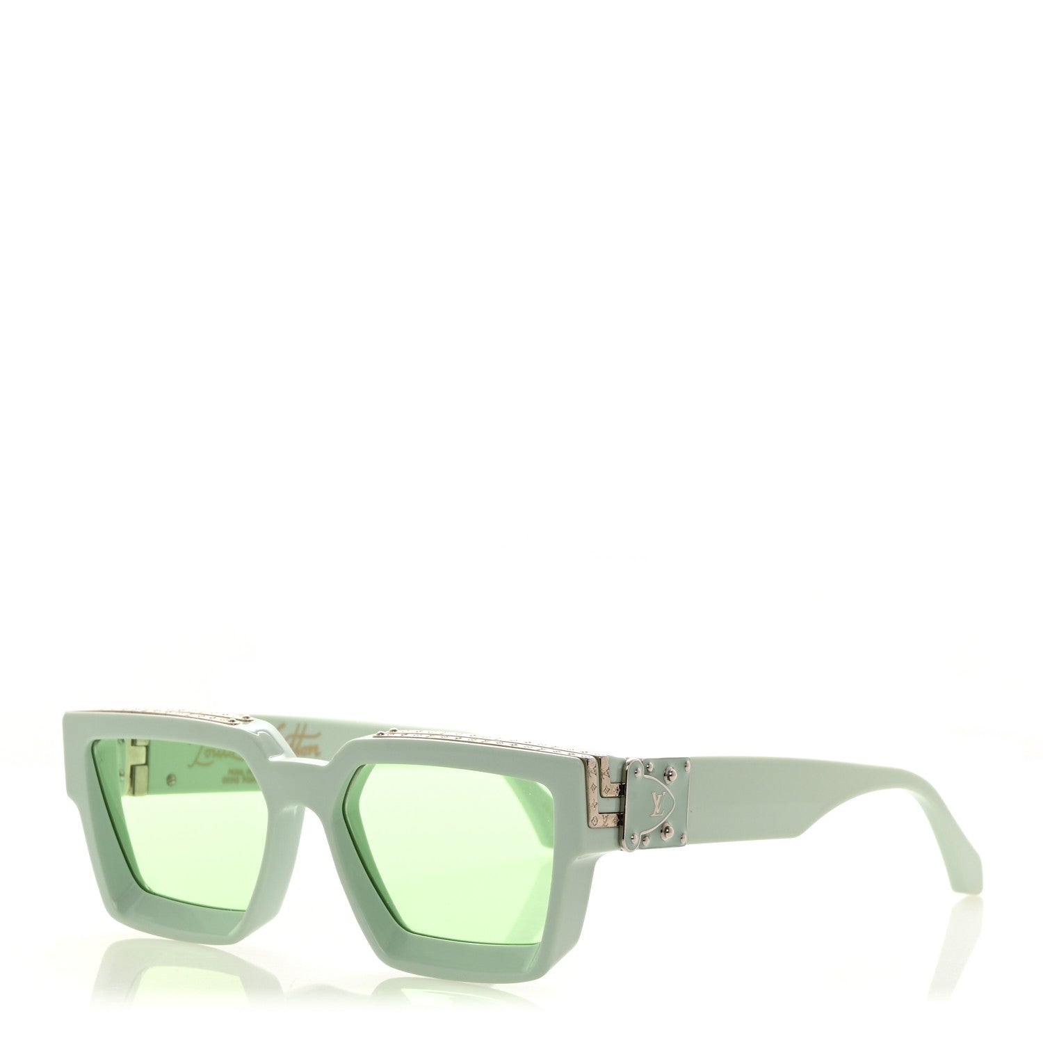 Louis Vuitton Acetate 1.1 Millionaires Sunglasses Z1325W Pale Green 1 of 7