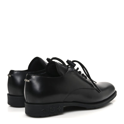 Louis Vuitton Calfskin Mens Formal Derby Shoes 8 Black 5 of 10