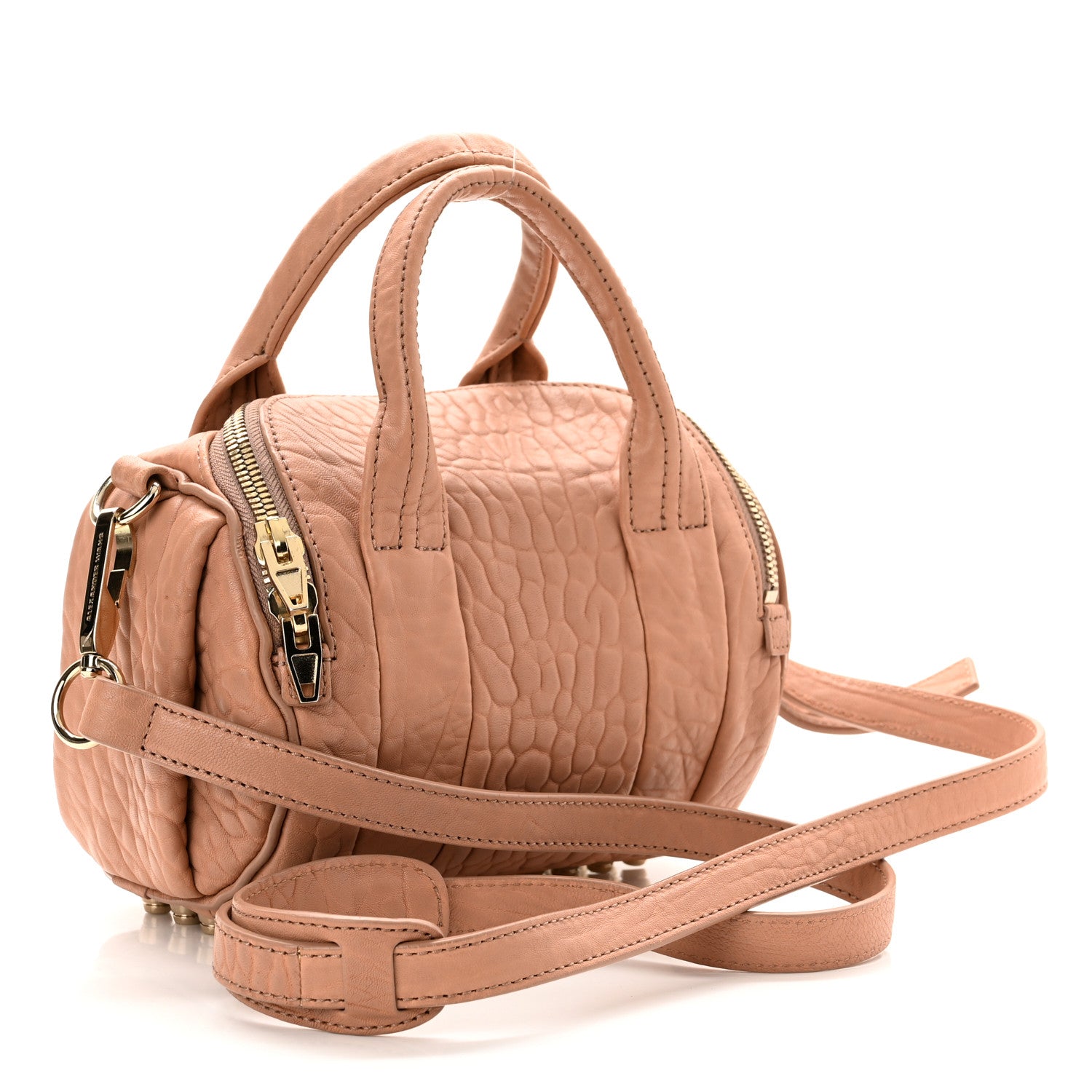 Alexander Wang Pebbled Lambskin Mini Rockie Latte Gold Hardware 3 of 10