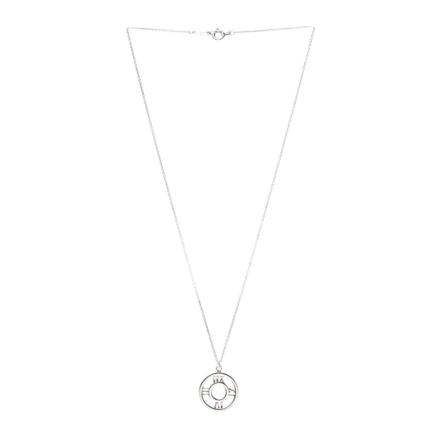 Sterling Silver Medium Atlas Open Pendant Necklace