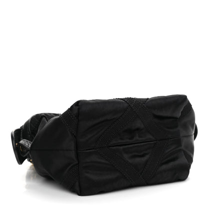 Chanel Nylon Grosgrain Quilted Lifestyle Clutch with Chain Black 4 of 10