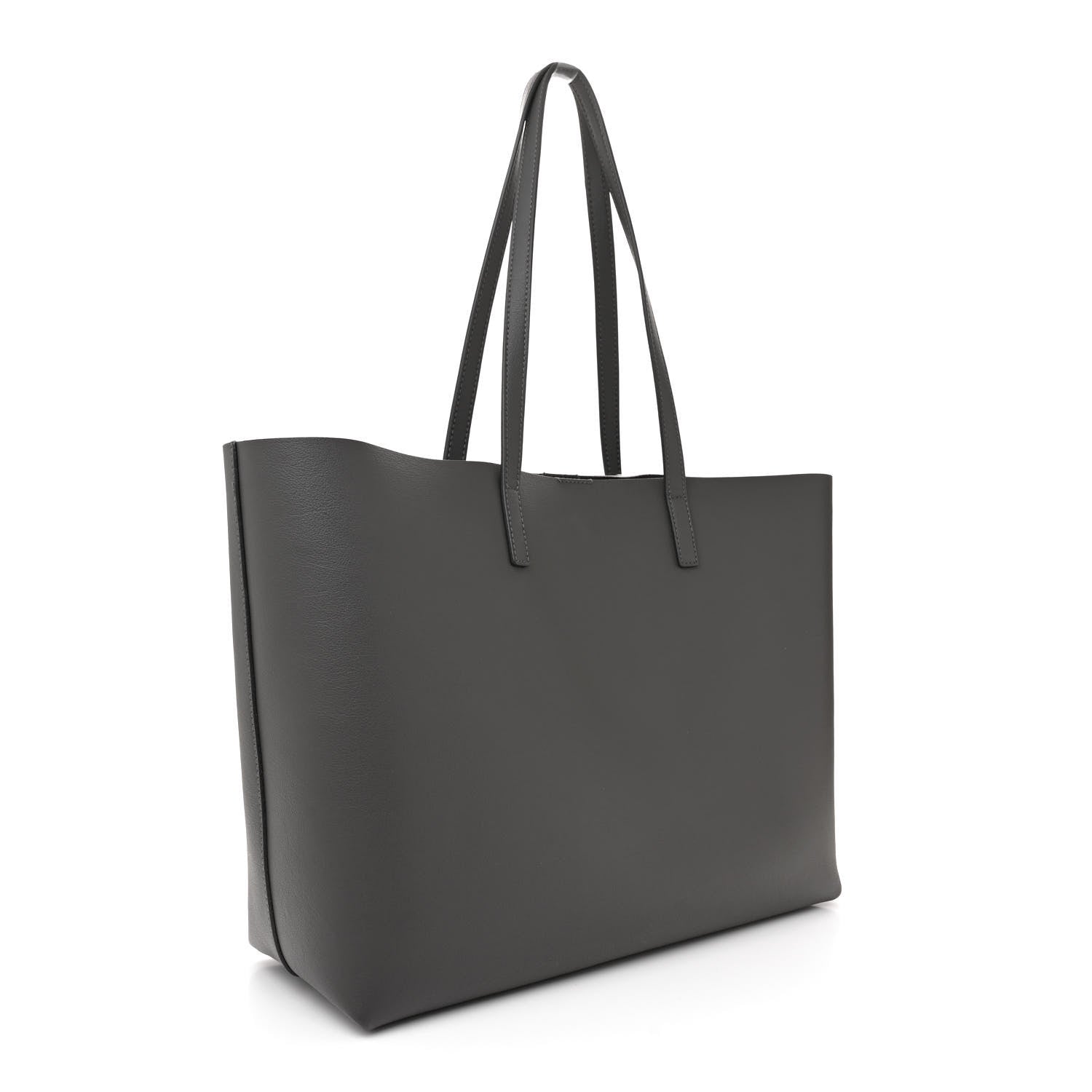 Saint Laurent Calfskin Large Shopping Tote Storm 4 of 11
