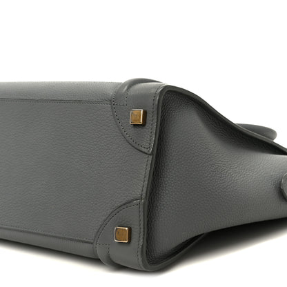Celine Baby Drummed Calfskin Micro Luggage Kohl 11 of 11