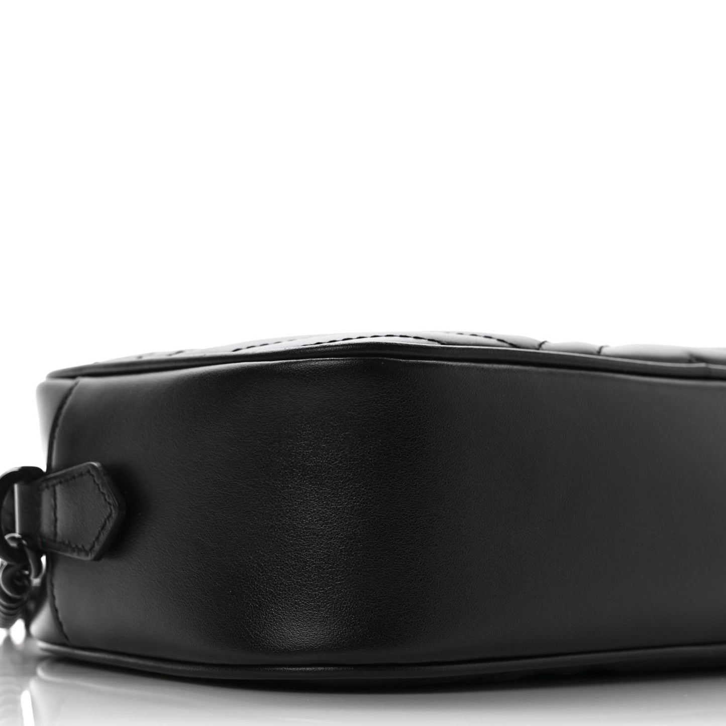 Calfskin Matelasse Monochrome Small GG Marmont Chain Shoulder Bag Black