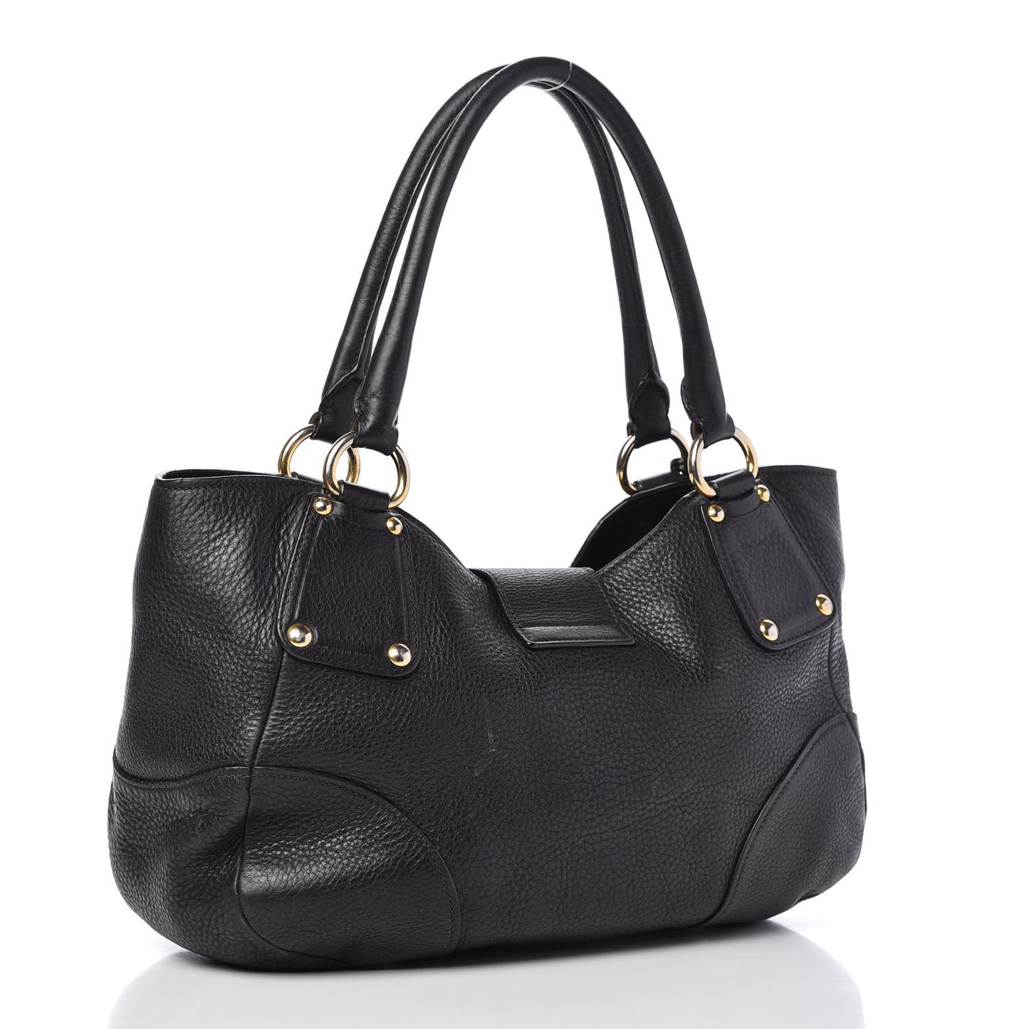 Vitello Daino Shoulder Bag Black