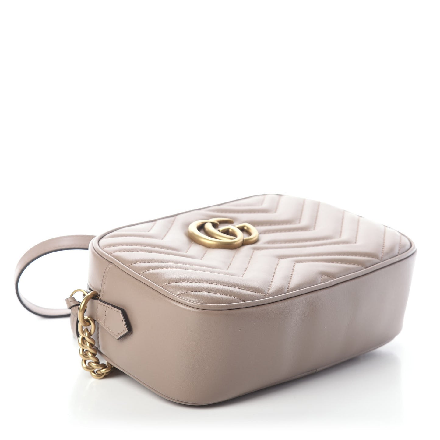 Calfskin Matelasse Small GG Marmont Chain Shoulder Bag Porcelain Rose