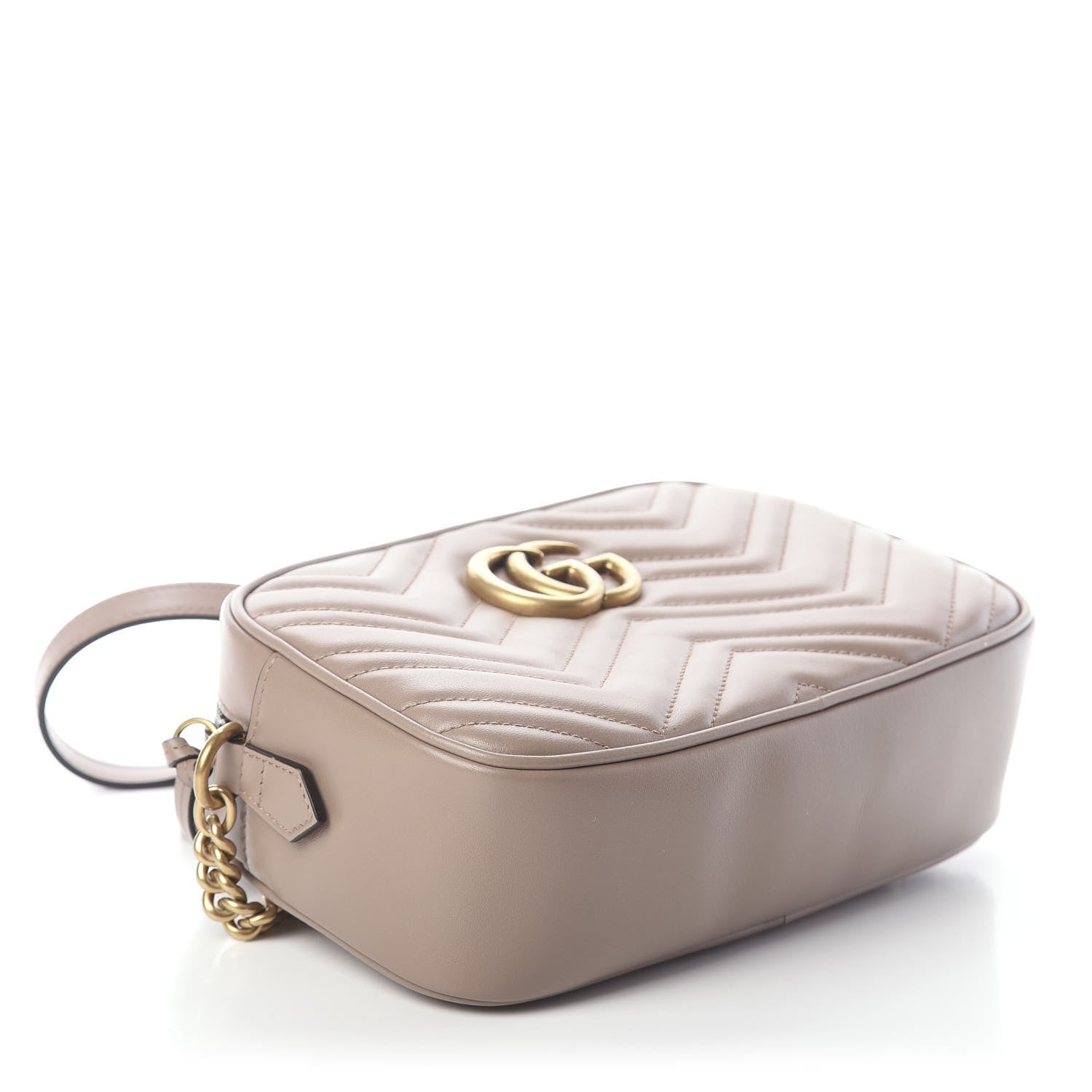 Gucci Calfskin Matelasse Small GG Marmont Chain Shoulder Bag Porcelain Rose 4 of 9