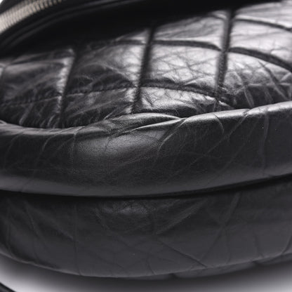 Chanel Aged Calfskin Quilted Expandable Messenger Black 8 of 9