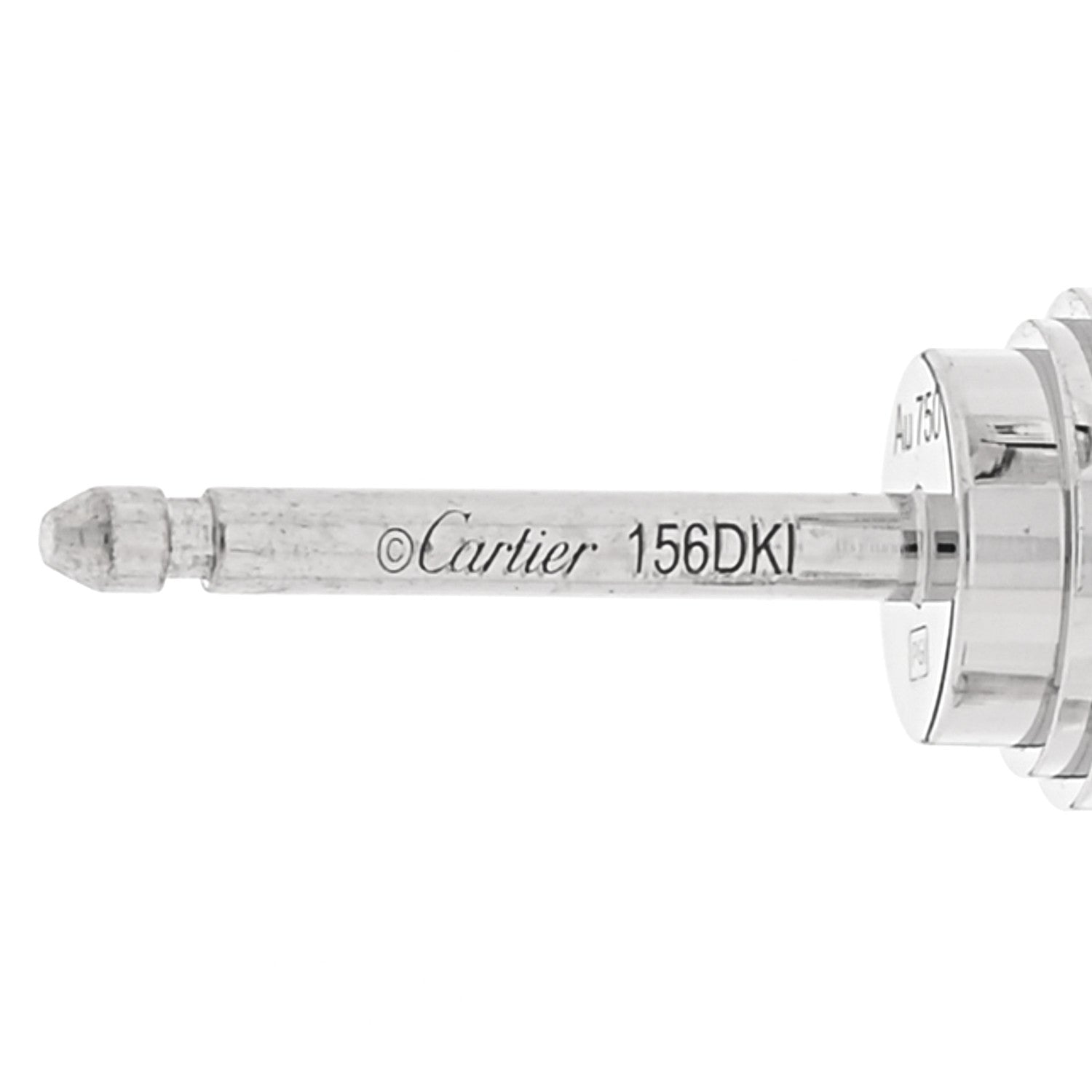 Cartier 18K White Gold Diamond MM D'Amour Earrings 4 of 5