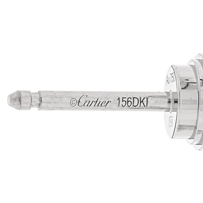 Cartier 18K White Gold Diamond MM D'Amour Earrings 4 of 5