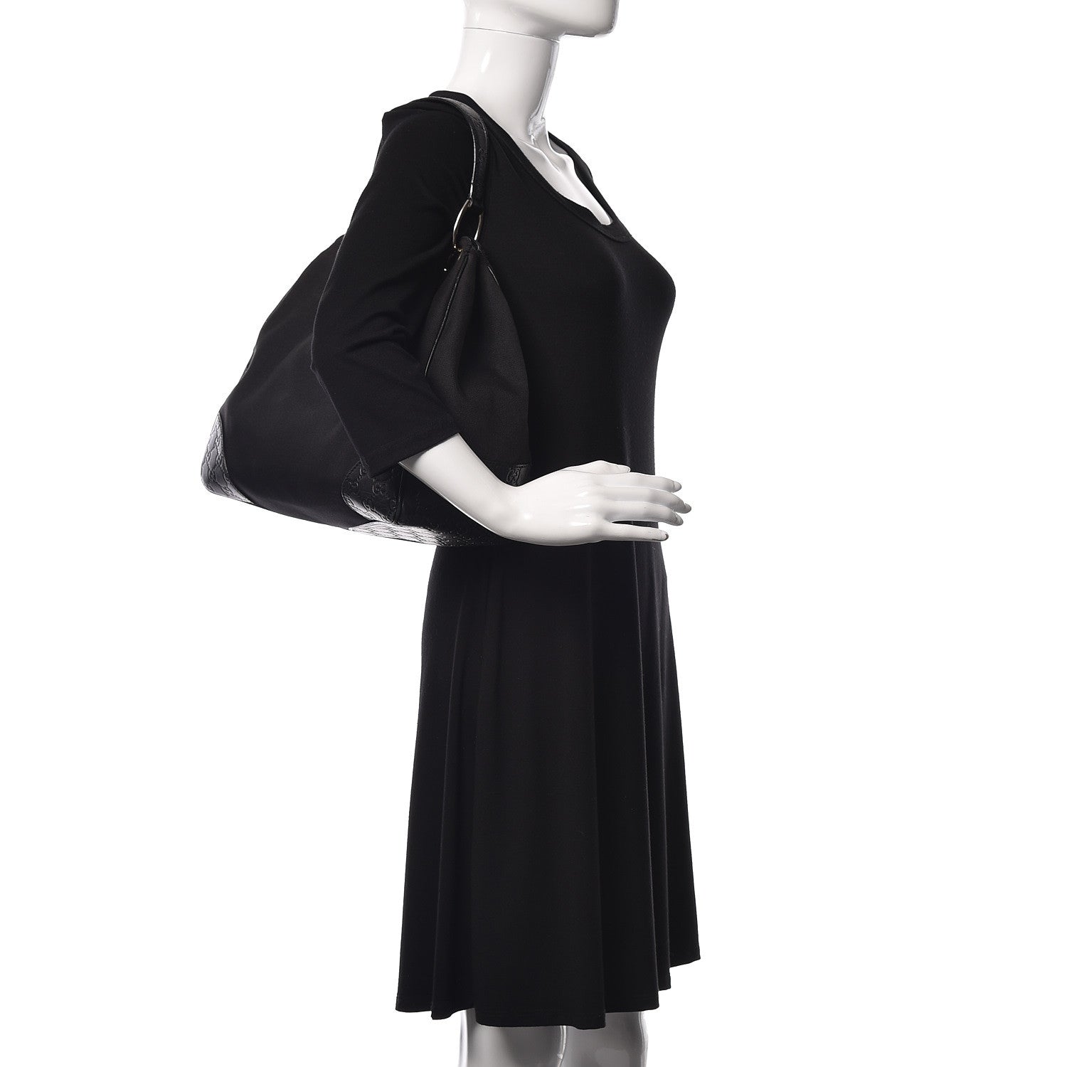 Gucci Canvas Guccissima Hobo Black 2 of 16