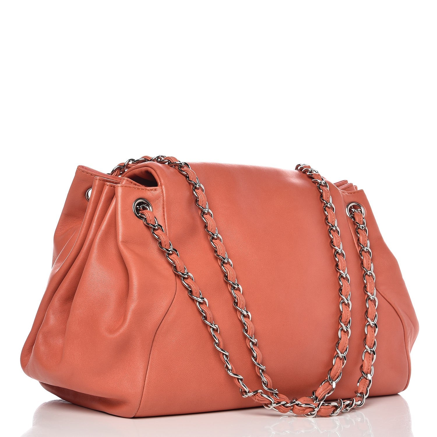 Chanel Lambskin Sensual Accordion Flap Coral 3 of 12